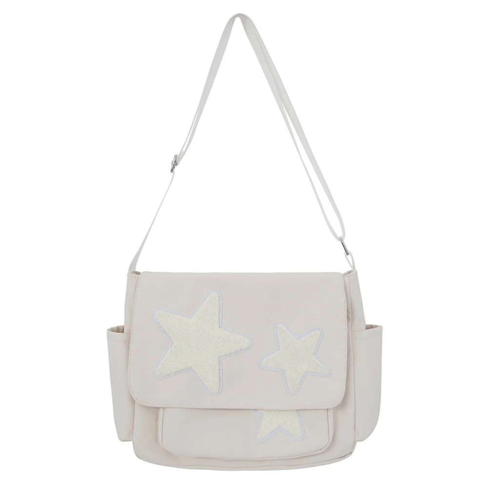 Women Casual Tote Bag with Side Pockets Y2K Star Messenger Bag Simple Crossbody Bag Large Capacity for Girls
Women Casual Tote Bag with Side Pockets Y2K Star Messenger Bag Simple Crossbody Bag Large Capacity for Girls