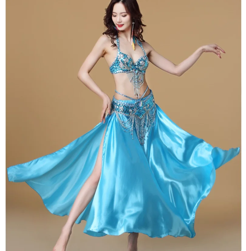 Spring/Summer Sexy Belly Dance Costume Indian Dance Top Bra Skirt 3-Piece Set
Spring/Summer Sexy Belly Dance Costume Indian Dance Top Bra Skirt 3-Piece Set