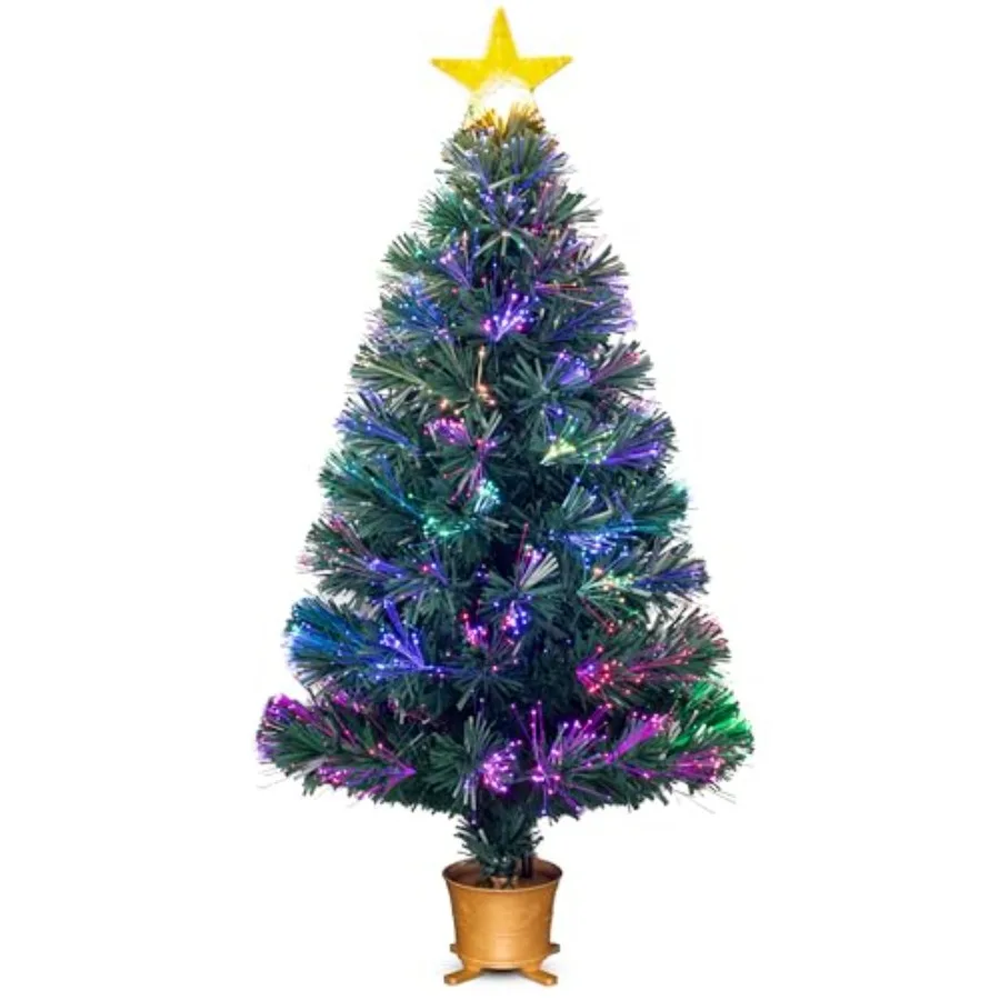 【New model】3ft Pre-lit Mini Fiber Optic Tabletop Artificial Christmas Tree Small Xmas Tree with Stars Decorations-Gold
【New model】3ft Pre-lit Mini Fiber Optic Tabletop Artificial Christmas Tree Small Xmas Tree with Stars Decorations-Gold