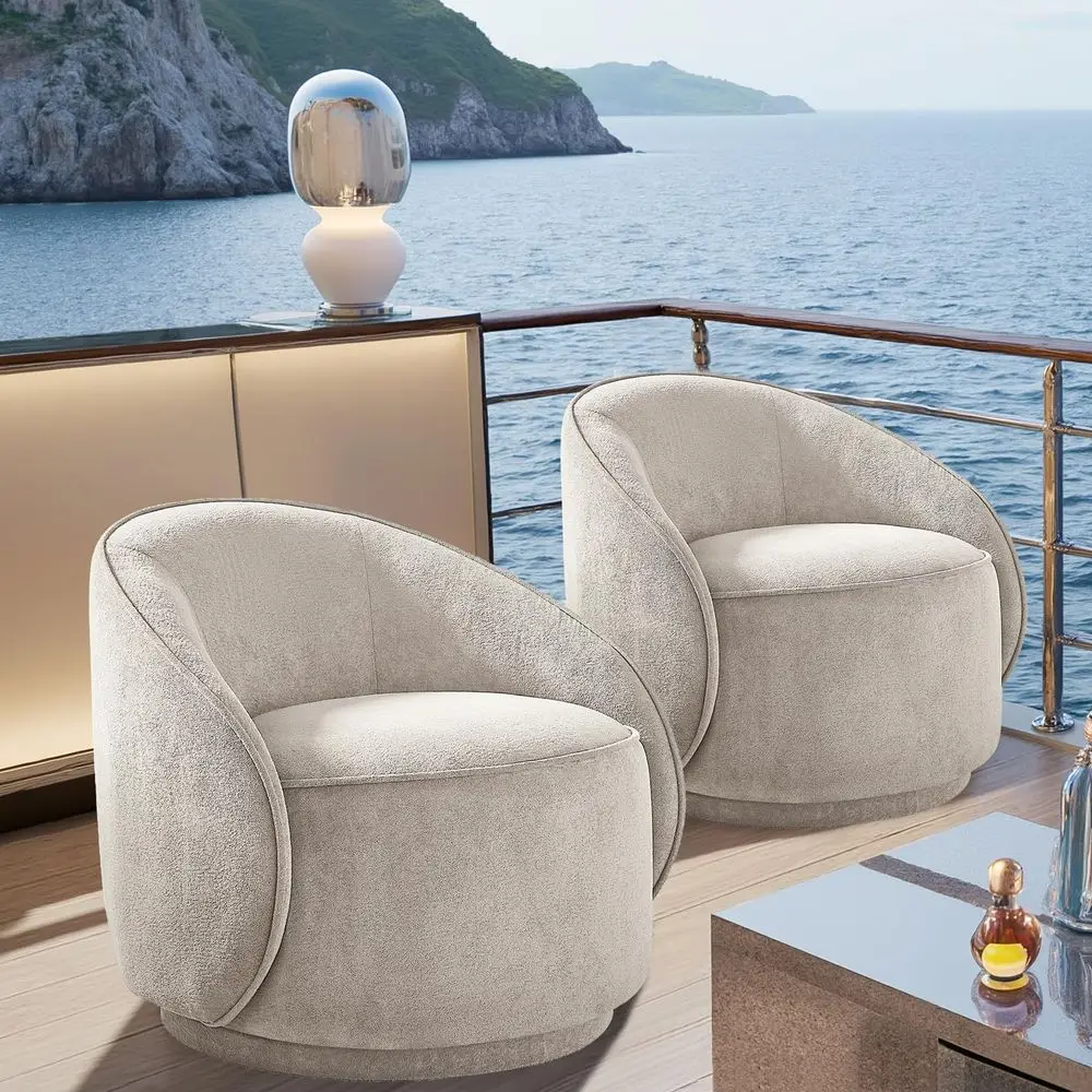 Accent Chairs Set of 2, 360 Comfy Barrel Club Swivel Armchair, Modern Reading Chair for Living Room, Bedroom, Office, Balcony,
Accent Chairs Set of 2, 360 Comfy Barrel Club Swivel Armchair, Modern Reading Chair for Living Room, Bedroom, Office, Balcony,