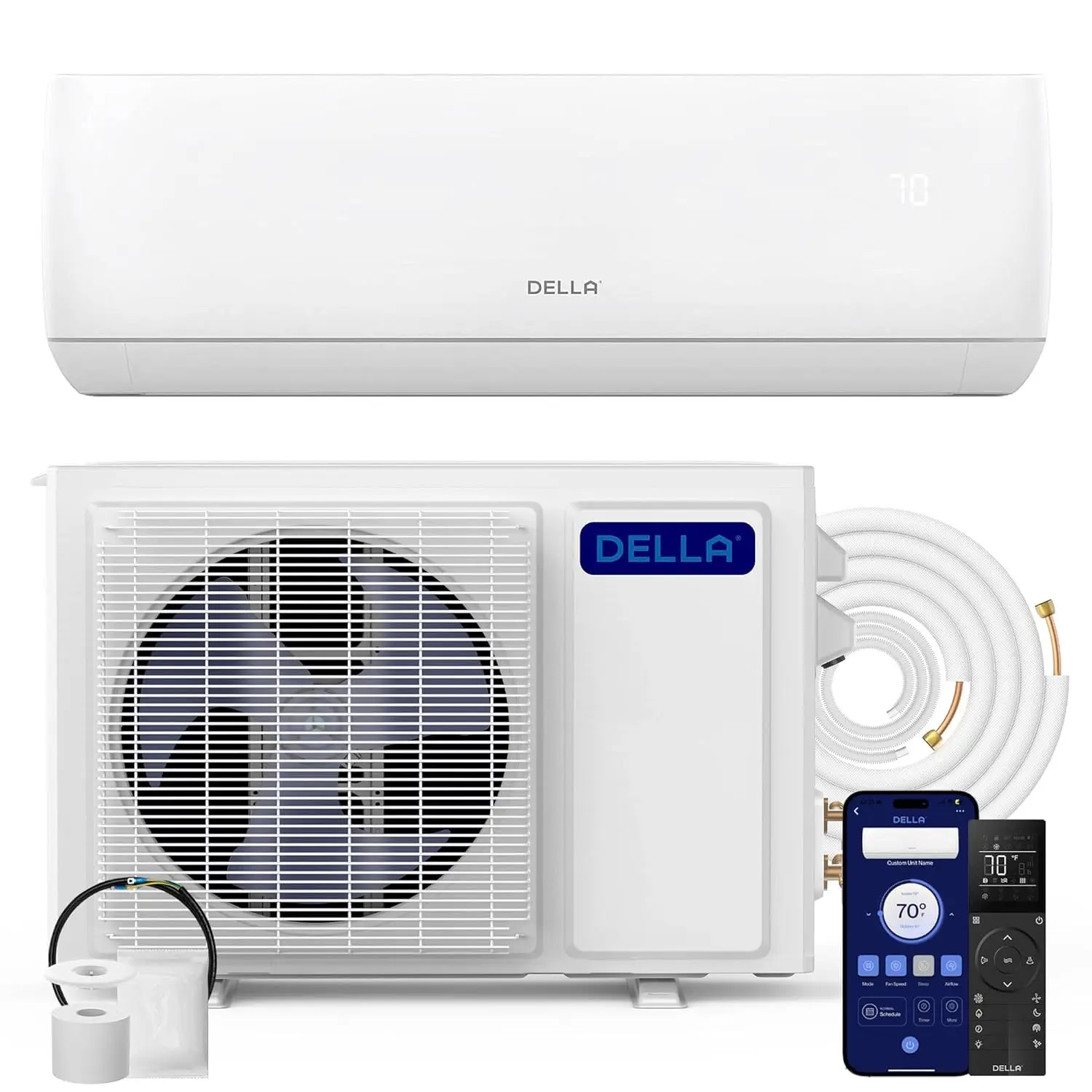 Motto Series 9100 BTU 19 SEER2 230V Mini Split AC, Cools Up to 400 Sq.Ft, Works with Alexa and Wifi, Ductless Inverter, Custom
Motto Series 9100 BTU 19 SEER2 230V Mini Split AC, Cools Up to 400 Sq.Ft, Works with Alexa and Wifi, Ductless Inverter, Custom