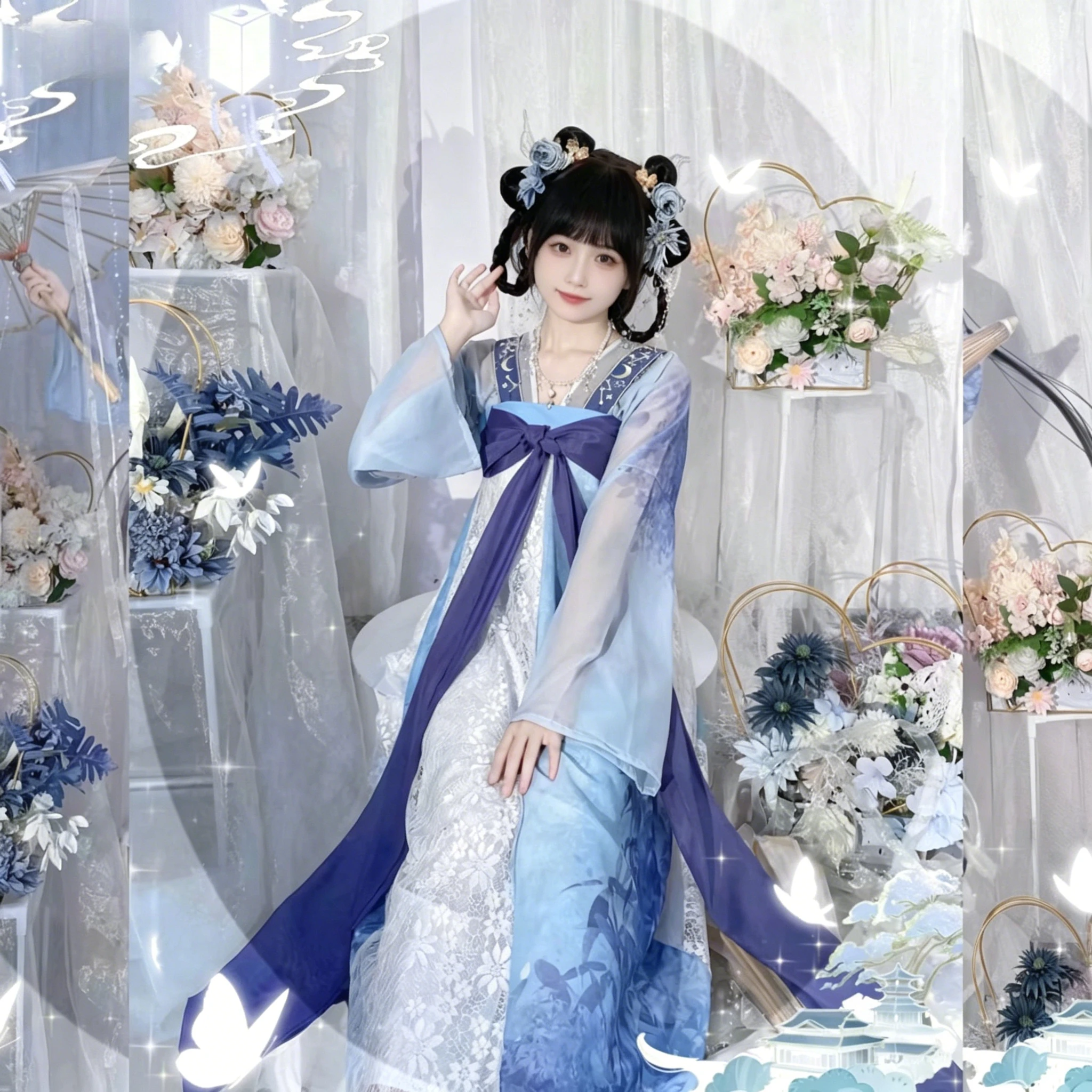 Original Blueberry Jelly Hanfu Women's Chest-High Camisole, Cute Beautiful Daily Lolita Han Element Dress for Petite Girls
Original Blueberry Jelly Hanfu Women's Chest-High Camisole, Cute Beautiful Daily Lolita Han Element Dress for Petite Girls