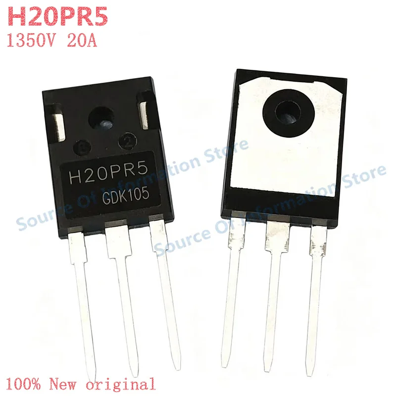 5Pcs H20PR5 (IHW20N135R5) 1350V 20A TO-247 Reverse Conducting IGBT Transistor 100% New
5Pcs H20PR5 (IHW20N135R5) 1350V 20A TO-247 Reverse Conducting IGBT Transistor 100% New