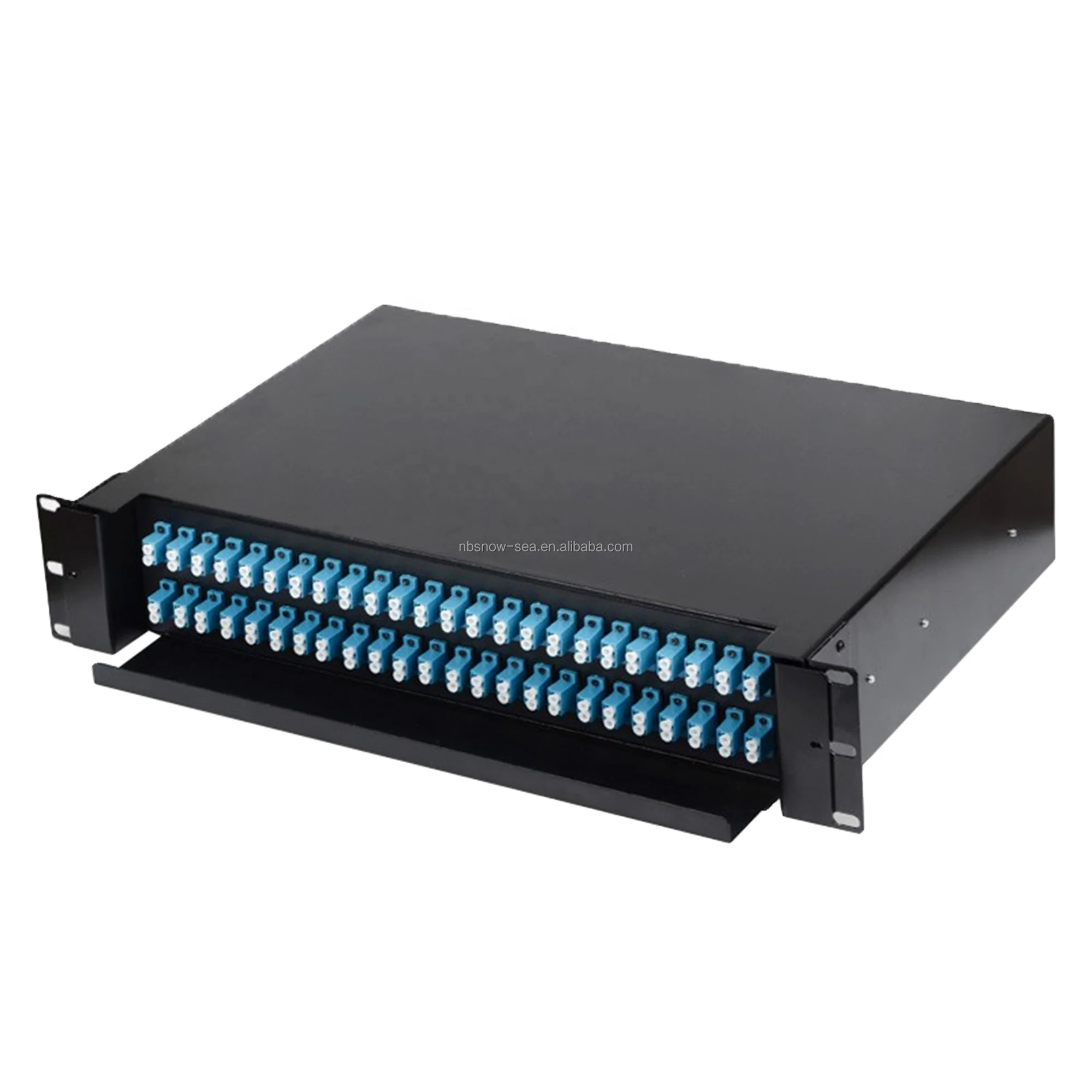 19'' 2U 96 Core Drawer Type Rack Mounted Fiber Optic Patch Panel with 48pcs LC Duplex Adapter and 96pcs LC Simplex Pigtail
19'' 2U 96 Core Drawer Type Rack Mounted Fiber Optic Patch Panel with 48pcs LC Duplex Adapter and 96pcs LC Simplex Pigtail