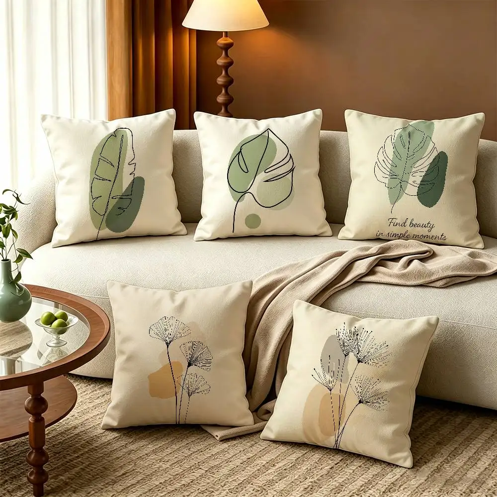 Leaf Minimalist art illustration Square Zipper Cotton Linen Fabric Pillow Cases Bedroom Home Decorative Boys Girls Gift
Leaf Minimalist art illustration Square Zipper Cotton Linen Fabric Pillow Cases Bedroom Home Decorative Boys Girls Gift