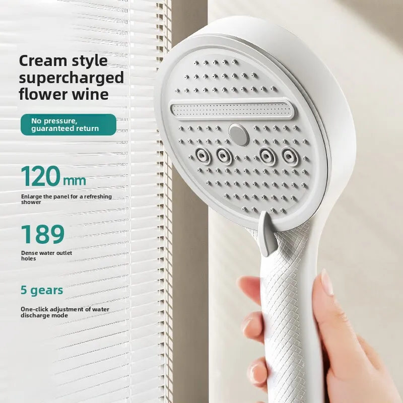 Cream Wind Pressurized ShowerHead 12 Cm Large Panel Water Outlet Handheld Shower Head Pressurized ShowerSet
Cream Wind Pressurized ShowerHead 12 Cm Large Panel Water Outlet Handheld Shower Head Pressurized ShowerSet
