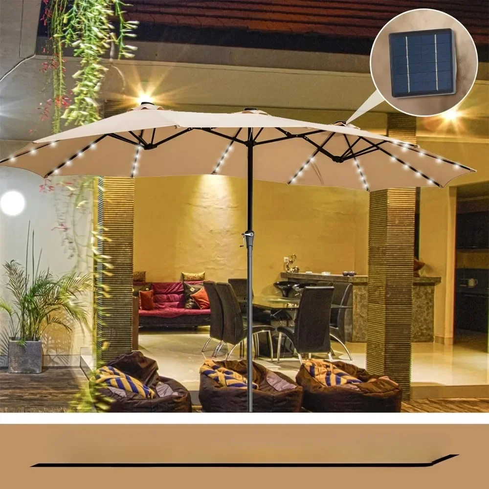 Large Patio Umbrellas with Solar LED Lights, Double-Sided Extra Large Outdoor Table Market Umbrellas with Crank Patio Umbrellas
Large Patio Umbrellas with Solar LED Lights, Double-Sided Extra Large Outdoor Table Market Umbrellas with Crank Patio Umbrellas