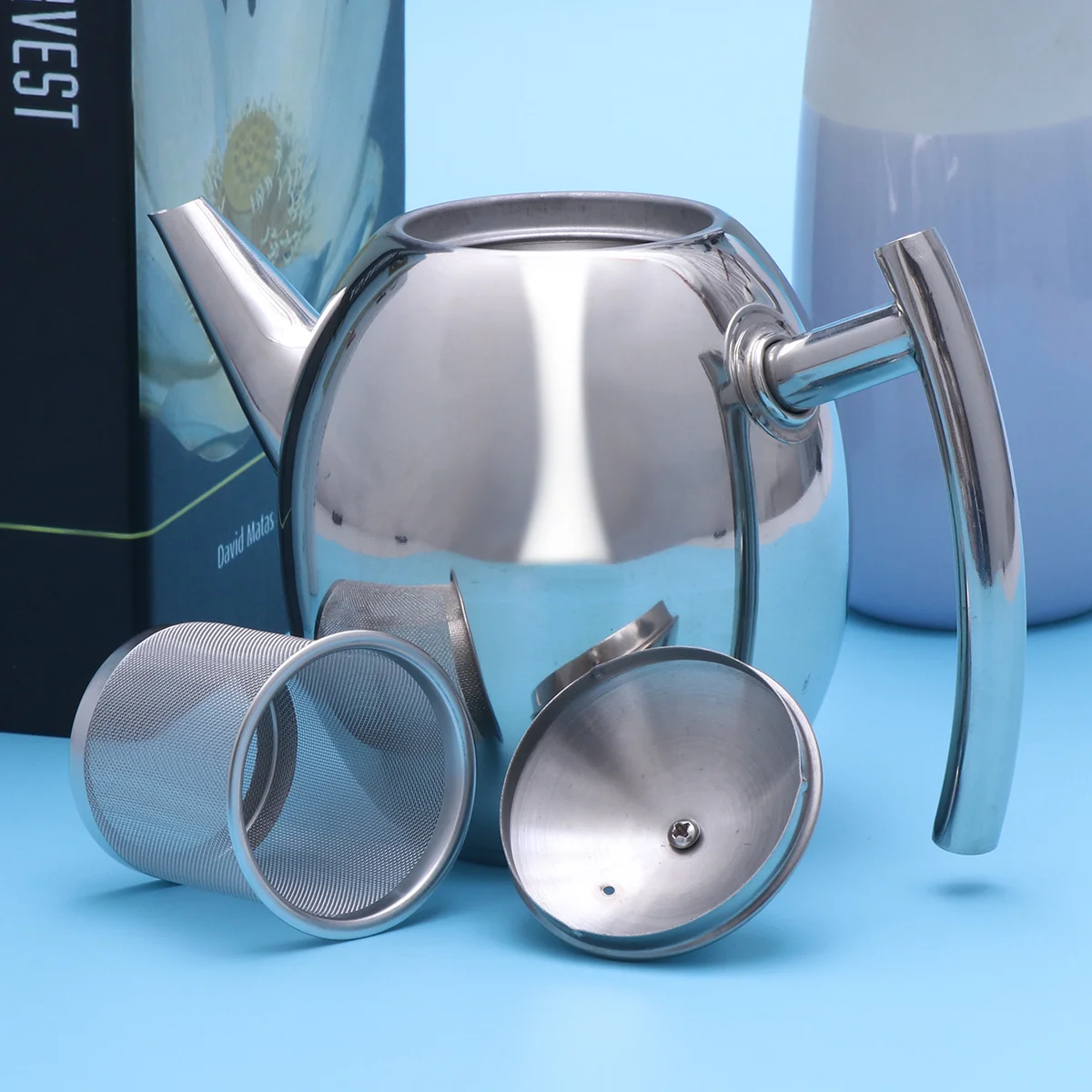 1.5L Stainless Steel Tea Kettle Thickened Body Inner Strainer Filter Easy Grip Handle Glossy Finish 304 Tea Pot For
1.5L Stainless Steel Tea Kettle Thickened Body Inner Strainer Filter Easy Grip Handle Glossy Finish 304 Tea Pot For