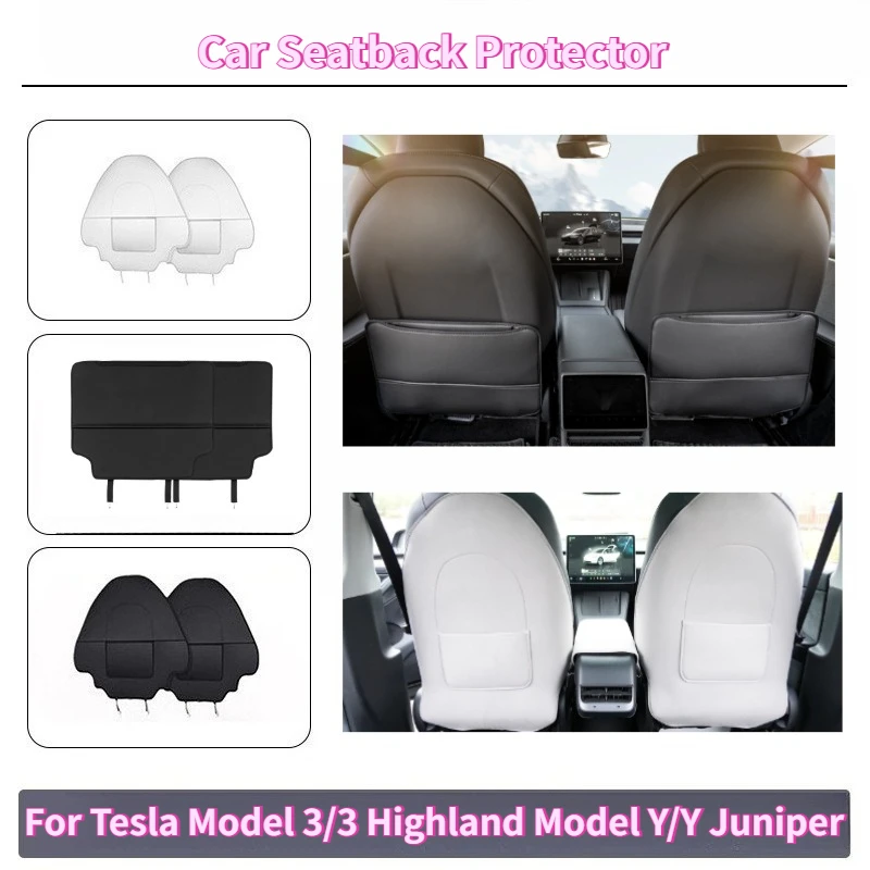 Car Seatback Protector for Tesla Model Y Model 3 Seat Back Protective Child Anti-Kick Mats Black Leather Interior Accessories
Car Seatback Protector for Tesla Model Y Model 3 Seat Back Protective Child Anti-Kick Mats Black Leather Interior Accessories