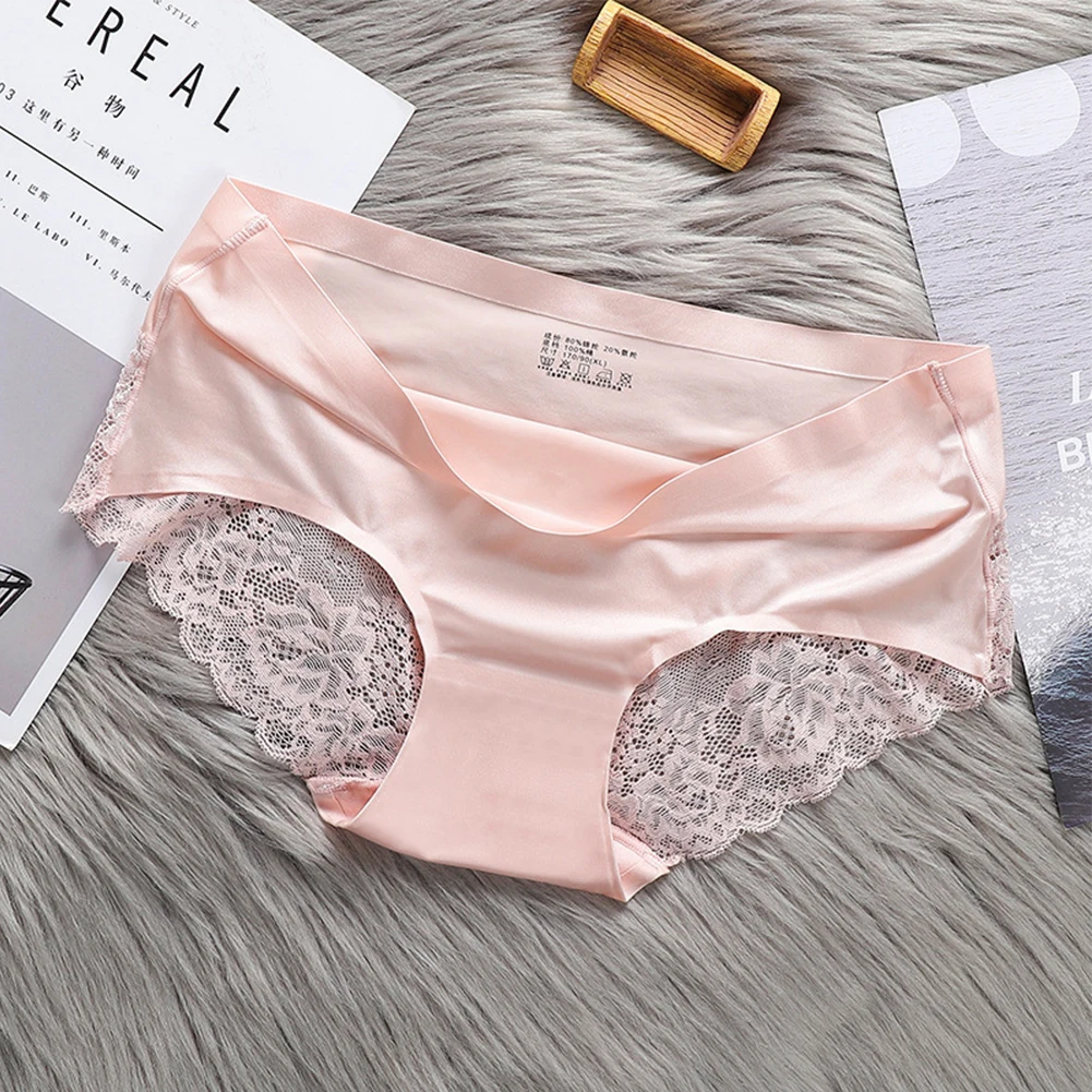 Women Satin Briefs Silky Lace Knickers Sexy Seamless Soft Lightweight Underwear Skin Friendly Elasticity Panties Solid Lingerie
Women Satin Briefs Silky Lace Knickers Sexy Seamless Soft Lightweight Underwear Skin Friendly Elasticity Panties Solid Lingerie