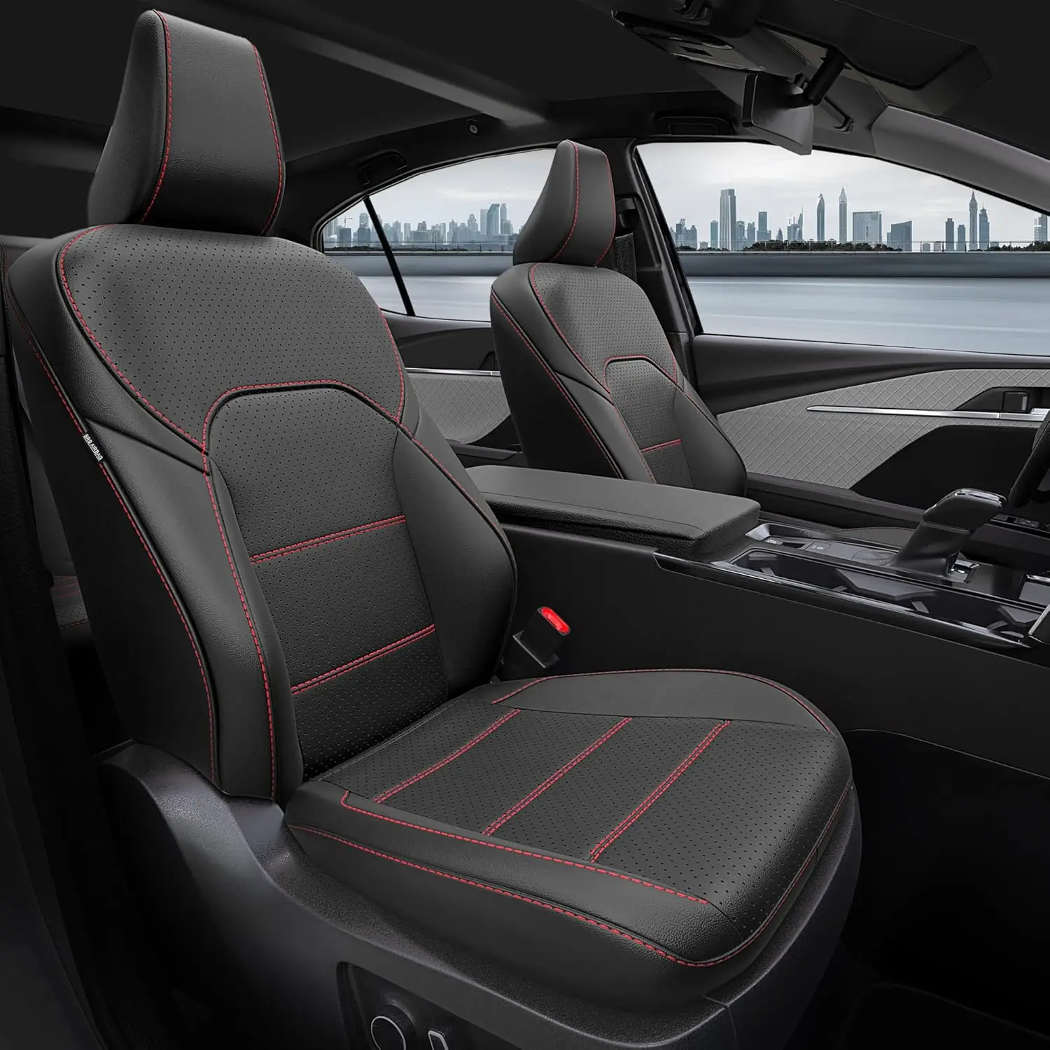 Автомобильные чехлы на сиденья на заказ для седанов - водонепроницаемый комплект из искусственной кожи в черно-красном цвете
Автомобильные чехлы на сиденья на заказ для седанов - водонепроницаемый комплект из искусственной кожи в черно-красном цвете