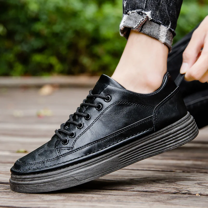 Men's Sneakers Quality Leather Casual Shoes Men All-match Trend Business Thick Shoes For Men Waterpoof Ankle Sneaker Size 39-44
Men's Sneakers Quality Leather Casual Shoes Men All-match Trend Business Thick Shoes For Men Waterpoof Ankle Sneaker Size 39-44