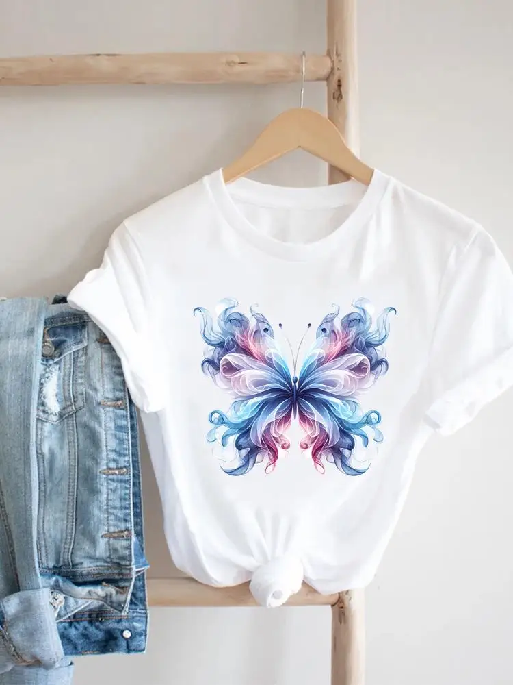 Butterfly Watercolor Print Female Fashion Ladies Clothing T Shirt Casual Top Women Short Sleeve Tee Graphic T-Shirts
Butterfly Watercolor Print Female Fashion Ladies Clothing T Shirt Casual Top Women Short Sleeve Tee Graphic T-Shirts