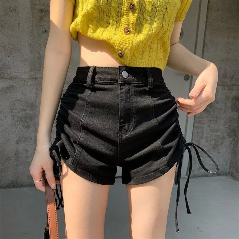 2025 Versatile High Waist Dstring Side Tied Elastic Denim Orts Women's Summer Fashionable Slimming Sli Hot Pants Straight Jeans
2025 Versatile High Waist Dstring Side Tied Elastic Denim Orts Women's Summer Fashionable Slimming Sli Hot Pants Straight Jeans