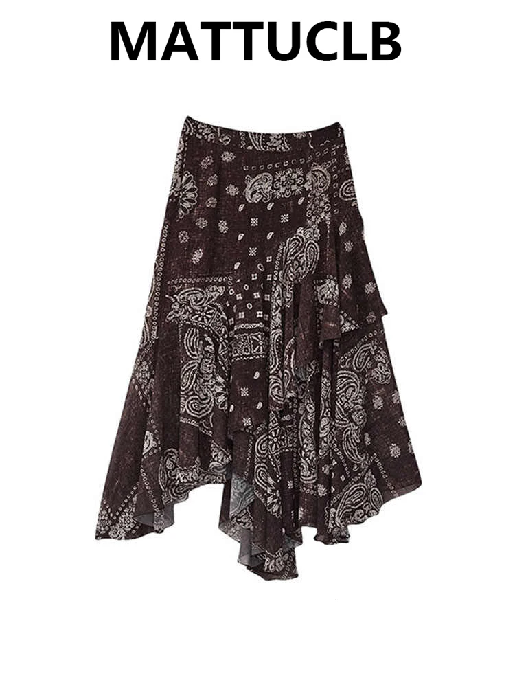 Summer Women Midi Skirts French Vintage Paisley Irregular Skirts Aesthetic Korean Fairycore Vacation Evening Party 2026 Stylish
Summer Women Midi Skirts French Vintage Paisley Irregular Skirts Aesthetic Korean Fairycore Vacation Evening Party 2026 Stylish