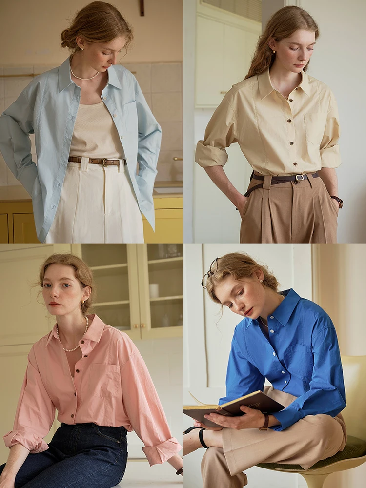 SimpleRetro Pure Cotton Long Sleeve Shirt Women's Top Versatile Retro Style Button Design Breathable Comfortable Commute Fashion
SimpleRetro Pure Cotton Long Sleeve Shirt Women's Top Versatile Retro Style Button Design Breathable Comfortable Commute Fashion