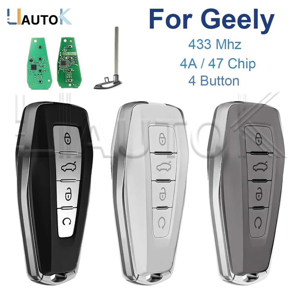 Car Keyless Remote Key Fob For Geely Okavango Azkarra Atlas Coolray Monjaro KX11 Emgrand X7 X3 S1 433Mhz 4A/47 Chip Smart Key
Car Keyless Remote Key Fob For Geely Okavango Azkarra Atlas Coolray Monjaro KX11 Emgrand X7 X3 S1 433Mhz 4A/47 Chip Smart Key