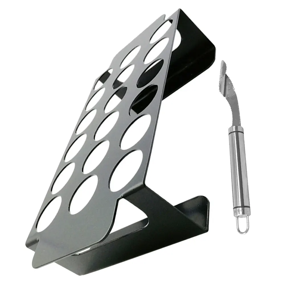 18 Holes Black Non Stick BBQ Grill Rack Chicken Legs Wings Jalapeno Pepper Corer Roasting Kitchen Accessories Stainless Steel
18 Holes Black Non Stick BBQ Grill Rack Chicken Legs Wings Jalapeno Pepper Corer Roasting Kitchen Accessories Stainless Steel