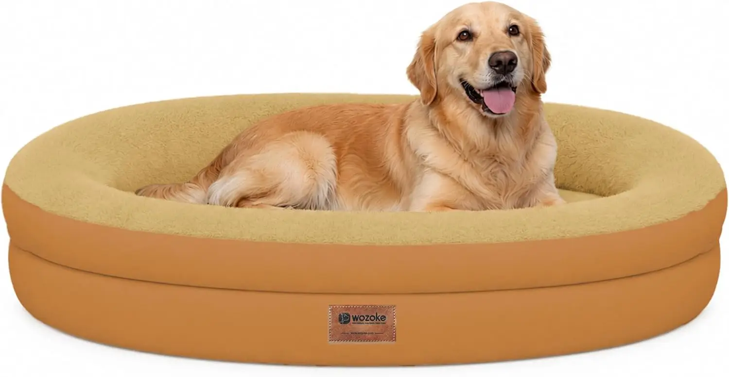Orthopedic Dog Bed for Large Dogs, Waterproof with Bolsters, Egg Crate Foam, Washable Cover, Non-Slip Bottom, Orange
Orthopedic Dog Bed for Large Dogs, Waterproof with Bolsters, Egg Crate Foam, Washable Cover, Non-Slip Bottom, Orange
