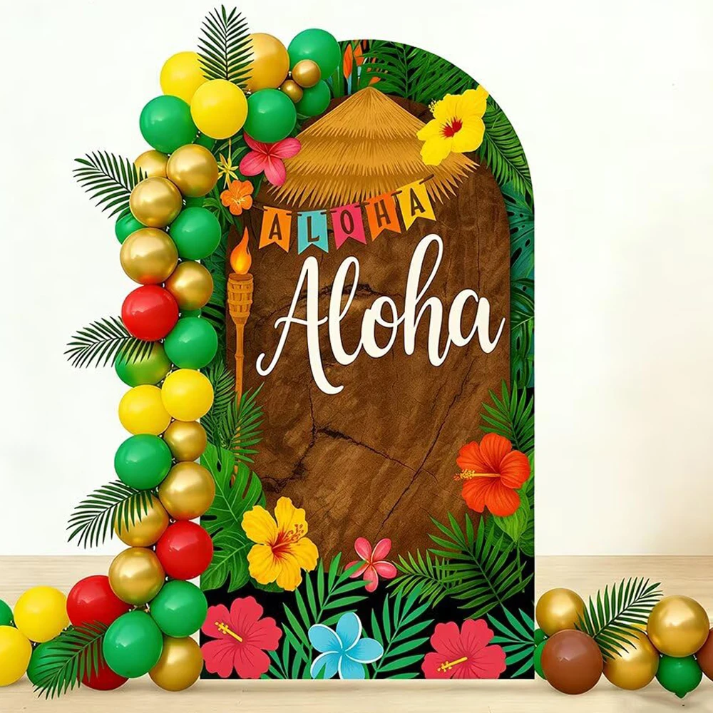 Aloha Arch Backdrop Cover Tropical Hawaiian Stretchy Spandex Arched Cover for Summer Aloha Luau Birthday Party Photograph Decor
Aloha Arch Backdrop Cover Tropical Hawaiian Stretchy Spandex Arched Cover for Summer Aloha Luau Birthday Party Photograph Decor