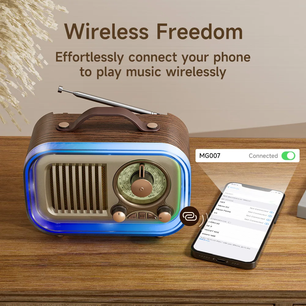 Портативное винтажное радио, многофункциональный Bluetooth-динамик, беспроводная и внешняя портативная домашняя стереосистема, многодиапазонная плагин-карта
Портативное винтажное радио, многофункциональный Bluetooth-динамик, беспроводная и внешняя портативная домашняя стереосистема, многодиапазонная плагин-карта