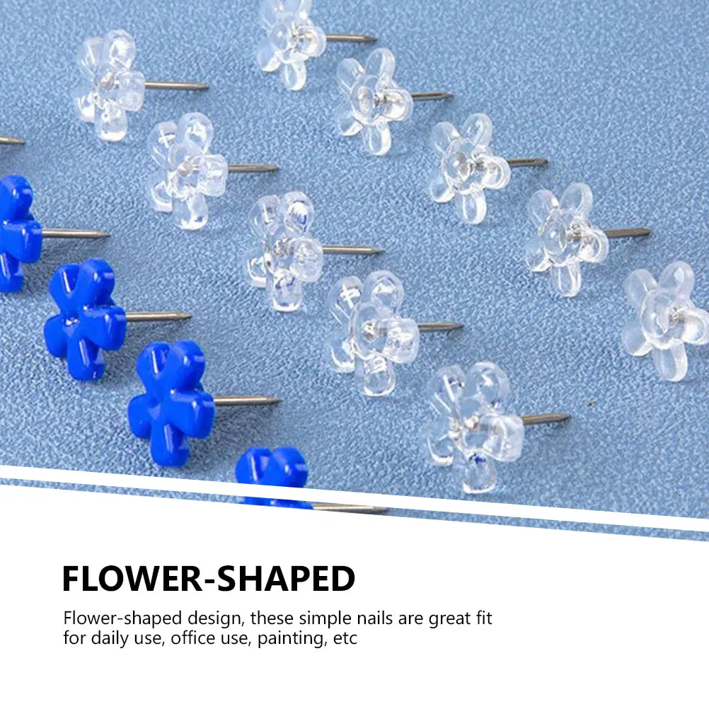 100pcs Transparent Pushpins Flower Shaped Thumbtacks Compact Office Home Accessories Multi-Function Replaceable Cork Board Pins
100pcs Transparent Pushpins Flower Shaped Thumbtacks Compact Office Home Accessories Multi-Function Replaceable Cork Board Pins