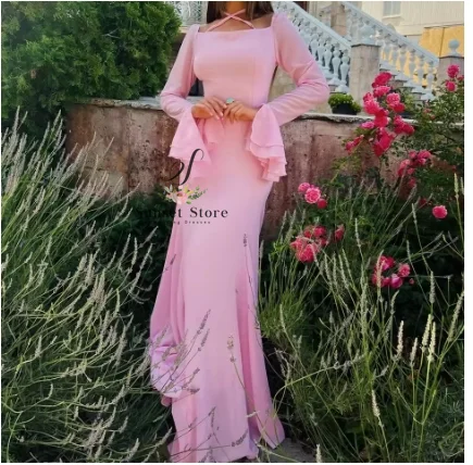 CustomizedAnkle Length Square Neck Butterfly sleeves Chiffon Long Sleeves solid color Classic Prom Gowns Lace Up Back Evening Dr
CustomizedAnkle Length Square Neck Butterfly sleeves Chiffon Long Sleeves solid color Classic Prom Gowns Lace Up Back Evening Dr
