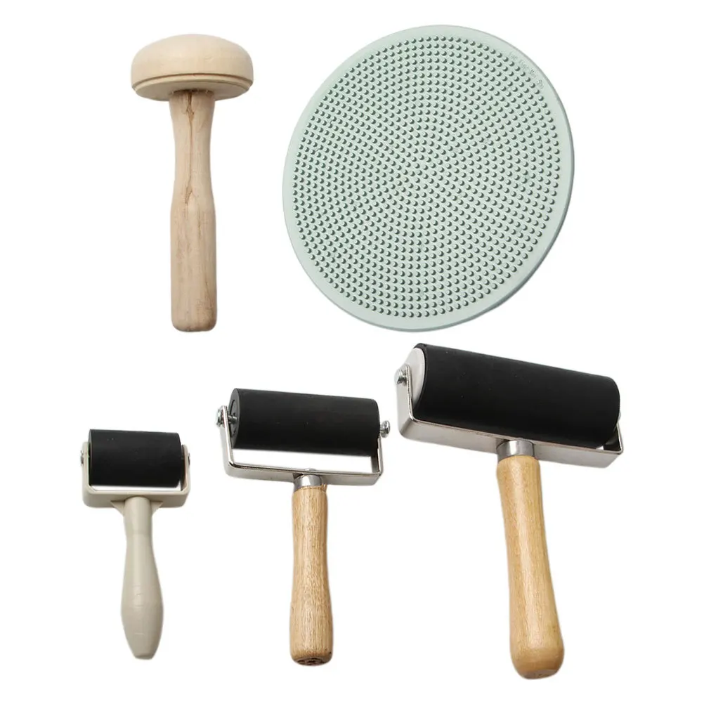 5Pcs Printmaking Tool Set Wooden Mushroom Roller Rubber Roller for DIY Art Craft Block Printing Stamping Printmaking Accessories
5Pcs Printmaking Tool Set Wooden Mushroom Roller Rubber Roller for DIY Art Craft Block Printing Stamping Printmaking Accessories