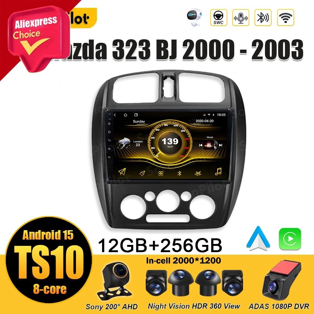Android 15 For Mazda 323 BJ 2000 - 2003 Car Radio Multimedia Video Player GPS Navigation Stereo Head Unit Mirror Link Bluetooth
Android 15 For Mazda 323 BJ 2000 - 2003 Car Radio Multimedia Video Player GPS Navigation Stereo Head Unit Mirror Link Bluetooth