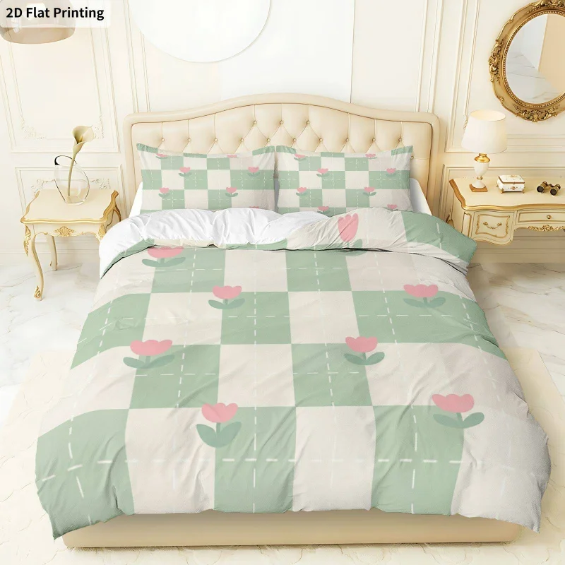 3PCS Duvet Cover, 1 Duvet + 2 Pillowcases(without Filler) Floral Geometric Pink Green Simple Spring Theme Elegant Soft Luxurious
3PCS Duvet Cover, 1 Duvet + 2 Pillowcases(without Filler) Floral Geometric Pink Green Simple Spring Theme Elegant Soft Luxurious