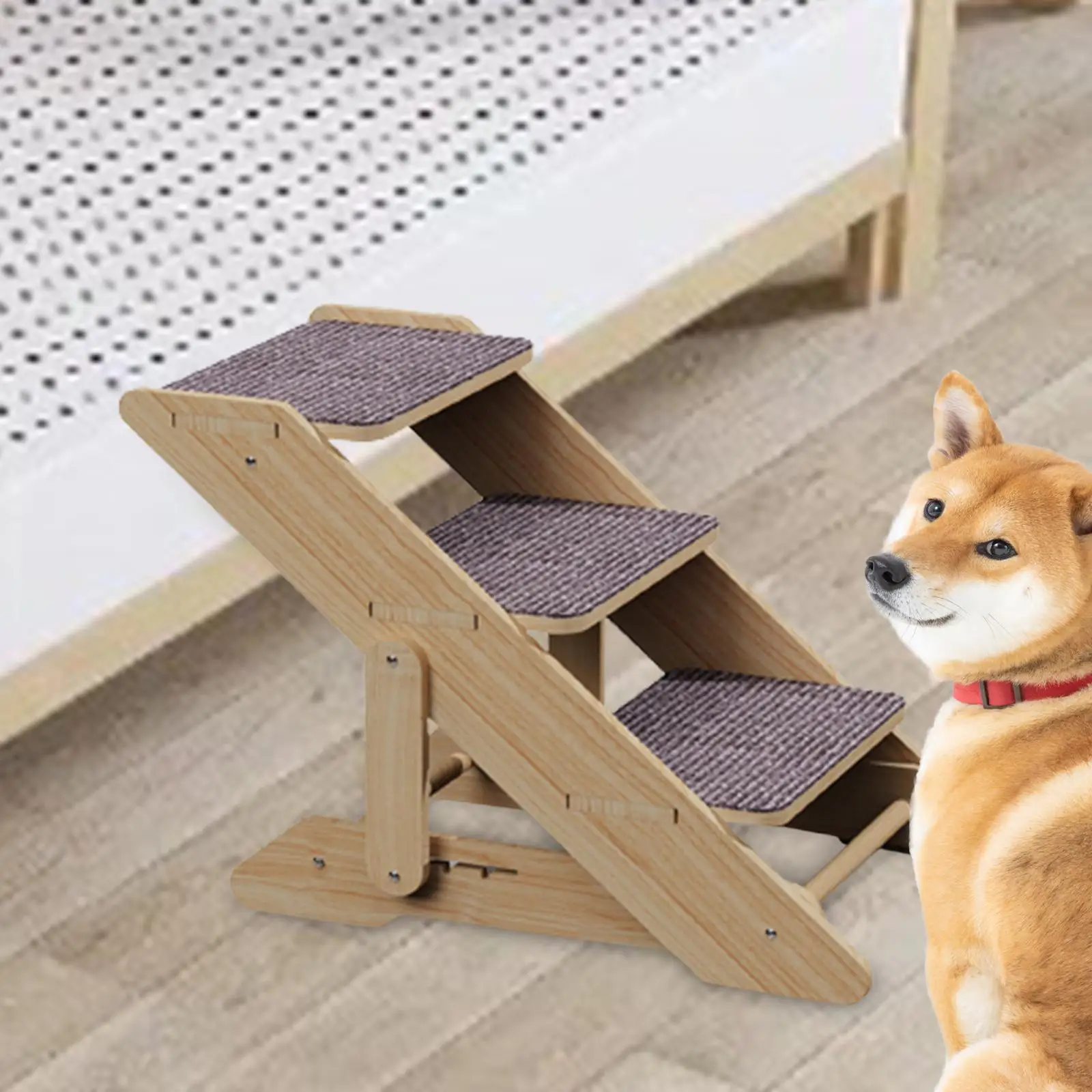 Dog Stairs Ladder, Dog Ramp Non Slip Wood Removable Pet Supplies Pet Cat Stair, Pet Ramp for Car Indoor Sofa Couch
Dog Stairs Ladder, Dog Ramp Non Slip Wood Removable Pet Supplies Pet Cat Stair, Pet Ramp for Car Indoor Sofa Couch
