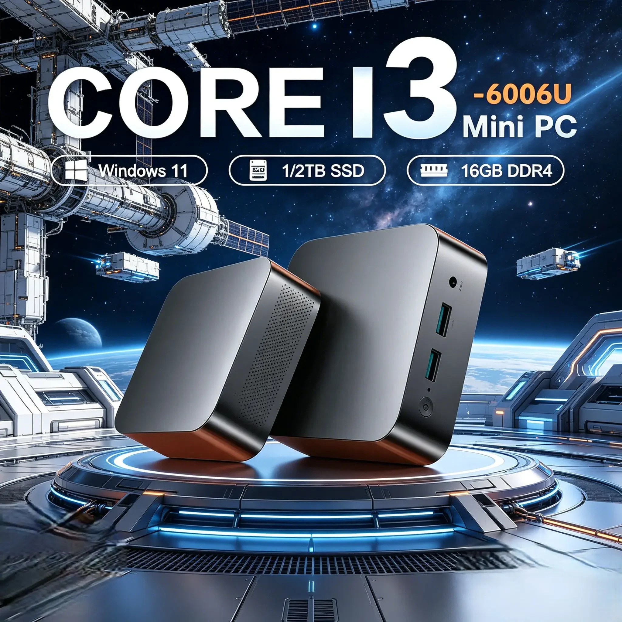 Brand New Mini PC | Intel Core I3‑6006U, Windows 11 Pro, 32GB RAM, Optional 1TB/2TB SSD, WiFi 6 & Bluetooth 5.2, 4K HD Output,
Brand New Mini PC | Intel Core I3‑6006U, Windows 11 Pro, 32GB RAM, Optional 1TB/2TB SSD, WiFi 6 & Bluetooth 5.2, 4K HD Output,