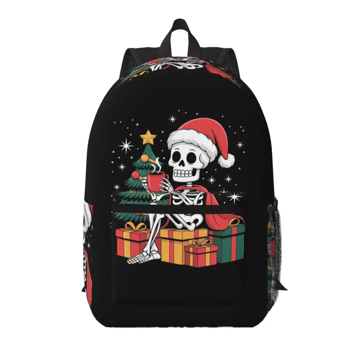 Christmas Skeleton Drinking Coffee Student Backpack School Bag Hiking Travel Daypack for Men Women Bookbag Shoulder Bags
Christmas Skeleton Drinking Coffee Student Backpack School Bag Hiking Travel Daypack for Men Women Bookbag Shoulder Bags
