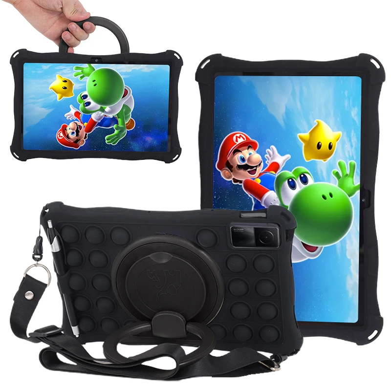 Bubble Silicone Tablet Case Rotating Kids Funda Case For Xiaomi Pad 5 6 Pro Soft Stand Cover For Redmi Pad SE With Handle Grip
Bubble Silicone Tablet Case Rotating Kids Funda Case For Xiaomi Pad 5 6 Pro Soft Stand Cover For Redmi Pad SE With Handle Grip