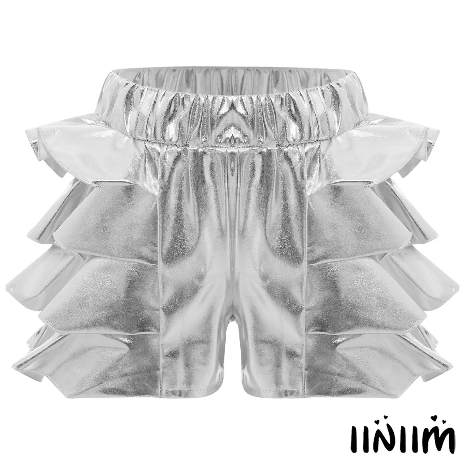 Kids Girls Hip-Hop Jazz Dance Costume Elastic Waistband Metallic Tiered Ruffle Shorts for Street Dance Style Competition
Kids Girls Hip-Hop Jazz Dance Costume Elastic Waistband Metallic Tiered Ruffle Shorts for Street Dance Style Competition