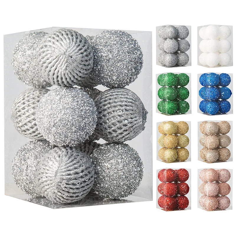 12Pcs 8cm Big Christmas Tree Balls Ornament Glitter White Red Xmas Tree Hanging Pendant Decoration For Home 2025 New Year Gift
12Pcs 8cm Big Christmas Tree Balls Ornament Glitter White Red Xmas Tree Hanging Pendant Decoration For Home 2025 New Year Gift