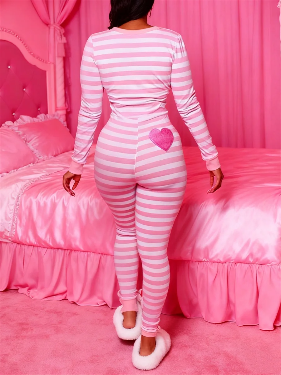 2026 European and American New Popular Striped Printed Jumpsuit Slim Fit Multi Button Sexy Jumpsuit
2026 European and American New Popular Striped Printed Jumpsuit Slim Fit Multi Button Sexy Jumpsuit