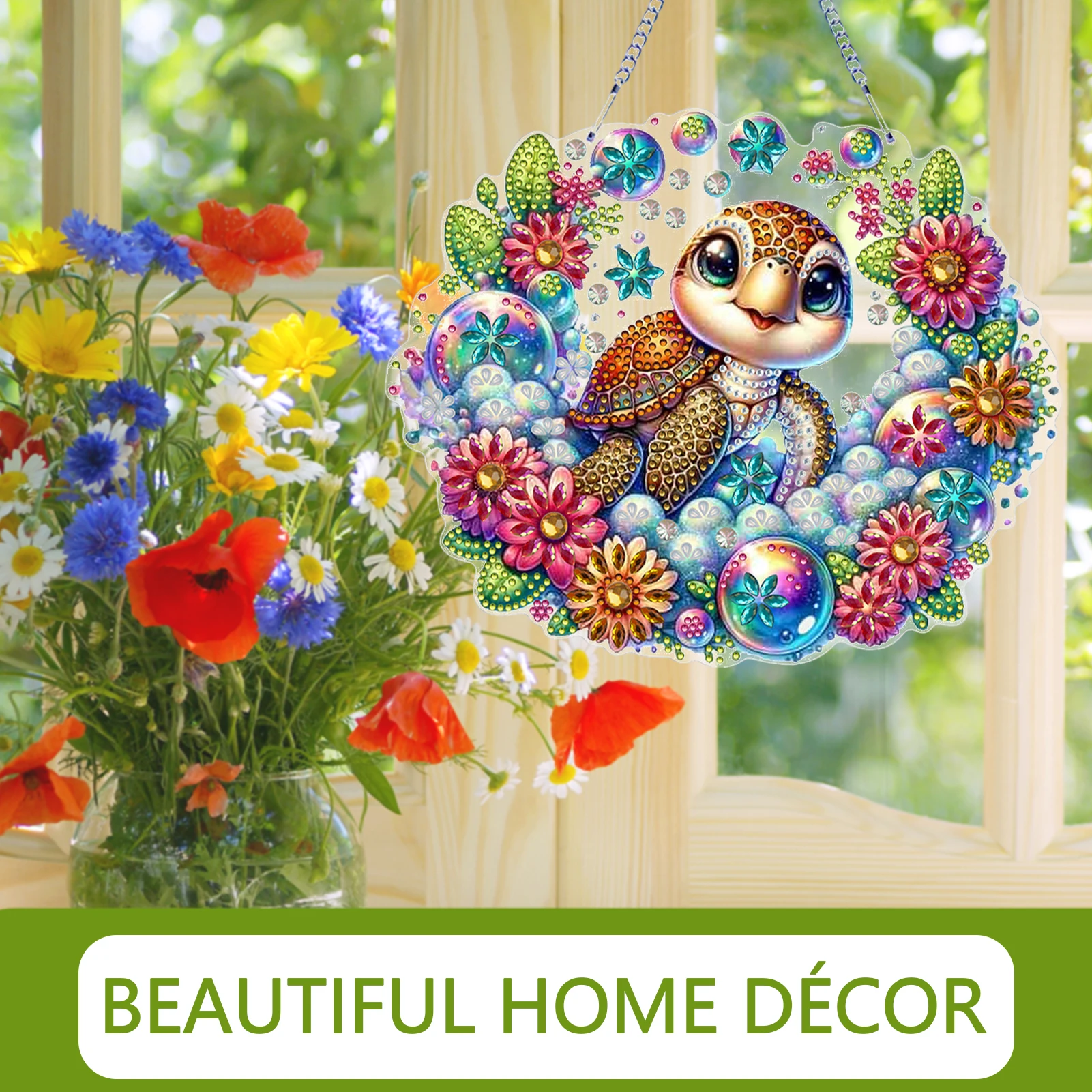 PET Double Sided Special Shaped Flower Animal Rhinestone Diamond Art Window Pendants 5D DIY Diamond Art Hanging Decor for Adults
PET Double Sided Special Shaped Flower Animal Rhinestone Diamond Art Window Pendants 5D DIY Diamond Art Hanging Decor for Adults