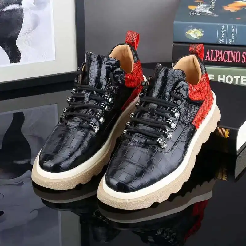 Men Sneakers New Belly Casual Fashion Trend True Crocodile Lace Up Leather Youth Versatile Round Head Men's Shoes Walking Shoes
Men Sneakers New Belly Casual Fashion Trend True Crocodile Lace Up Leather Youth Versatile Round Head Men's Shoes Walking Shoes