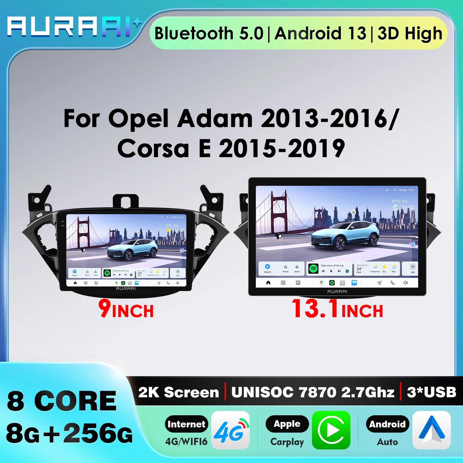 2K Screen 4G Android 13 Carplay Car Radio Multimedia Player For Opel Adam 2013-2016 Opel Corsa E 2015-2019 Android Auto 3D-UI
2K Screen 4G Android 13 Carplay Car Radio Multimedia Player For Opel Adam 2013-2016 Opel Corsa E 2015-2019 Android Auto 3D-UI