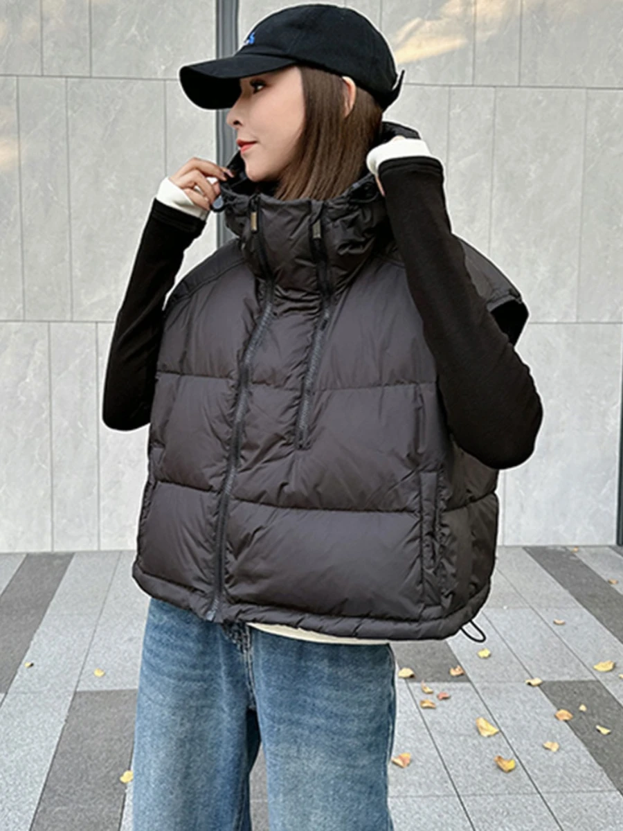 Women's down Vest Short Double Zipper Hooded Jacket Autumn Winter Outerwear 2024 Commute Style 100% Other Material White Duck...
Women's down Vest Short Double Zipper Hooded Jacket Autumn Winter Outerwear 2024 Commute Style 100% Other Material White Duck...