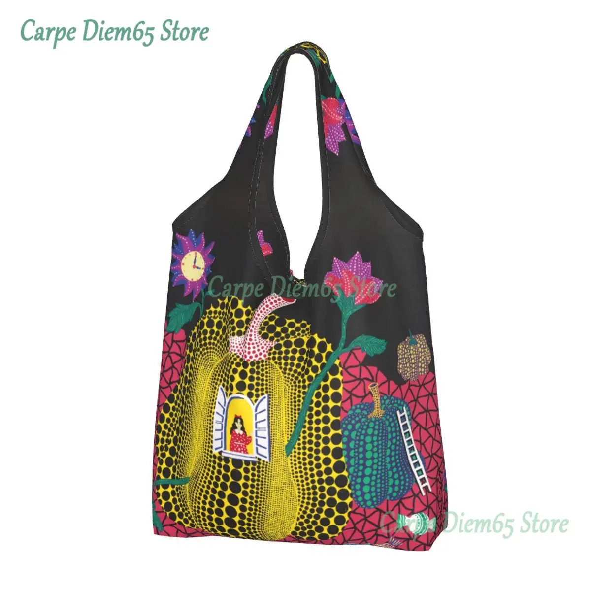 Yayoi Kusama Abstract Painting Grocery Shopping Bag Fashion Shopper Shoulder Tote Bag Big Capacity Portable Handbag
Yayoi Kusama Abstract Painting Grocery Shopping Bag Fashion Shopper Shoulder Tote Bag Big Capacity Portable Handbag