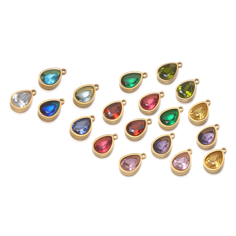 10pcs Stainless Steel Zircon Charms 12 Months Birthstone for Jewelry Making Necklace Pendants DIY Bracelets Earrings Supplies
10pcs Stainless Steel Zircon Charms 12 Months Birthstone for Jewelry Making Necklace Pendants DIY Bracelets Earrings Supplies