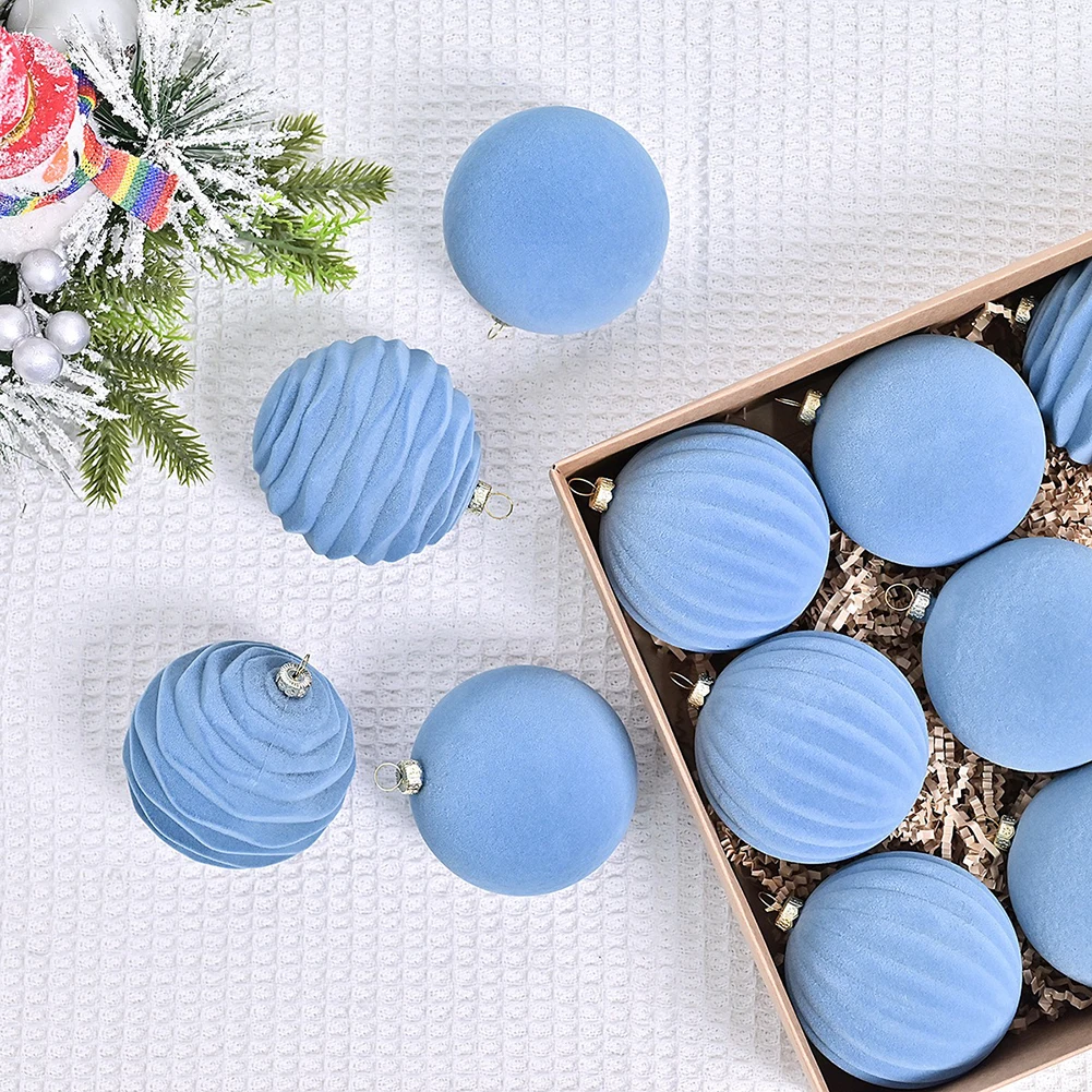 12pcs 8cm Flocked Christmas Ball Ornaments Xmas Tree Hanging Pendant Christmas Decorations For Home 2025 Navidad New Year Gifts
12pcs 8cm Flocked Christmas Ball Ornaments Xmas Tree Hanging Pendant Christmas Decorations For Home 2025 Navidad New Year Gifts