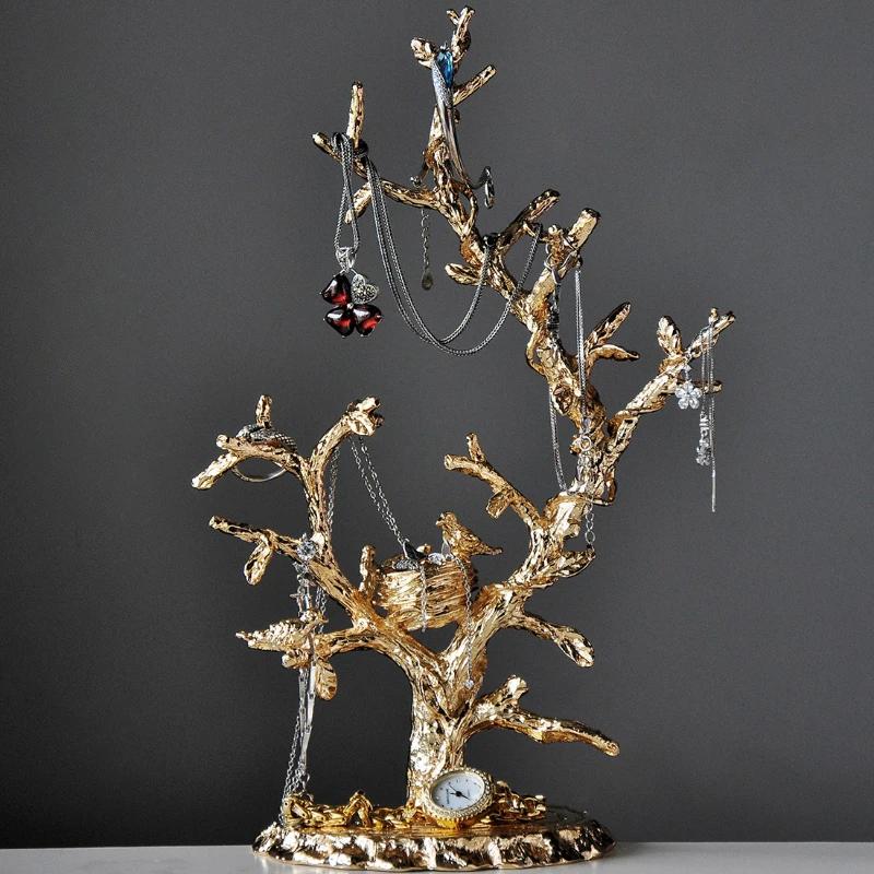 Gold branch jewelry display stand Nordic retro creative ornament home jewelry stand
Gold branch jewelry display stand Nordic retro creative ornament home jewelry stand
