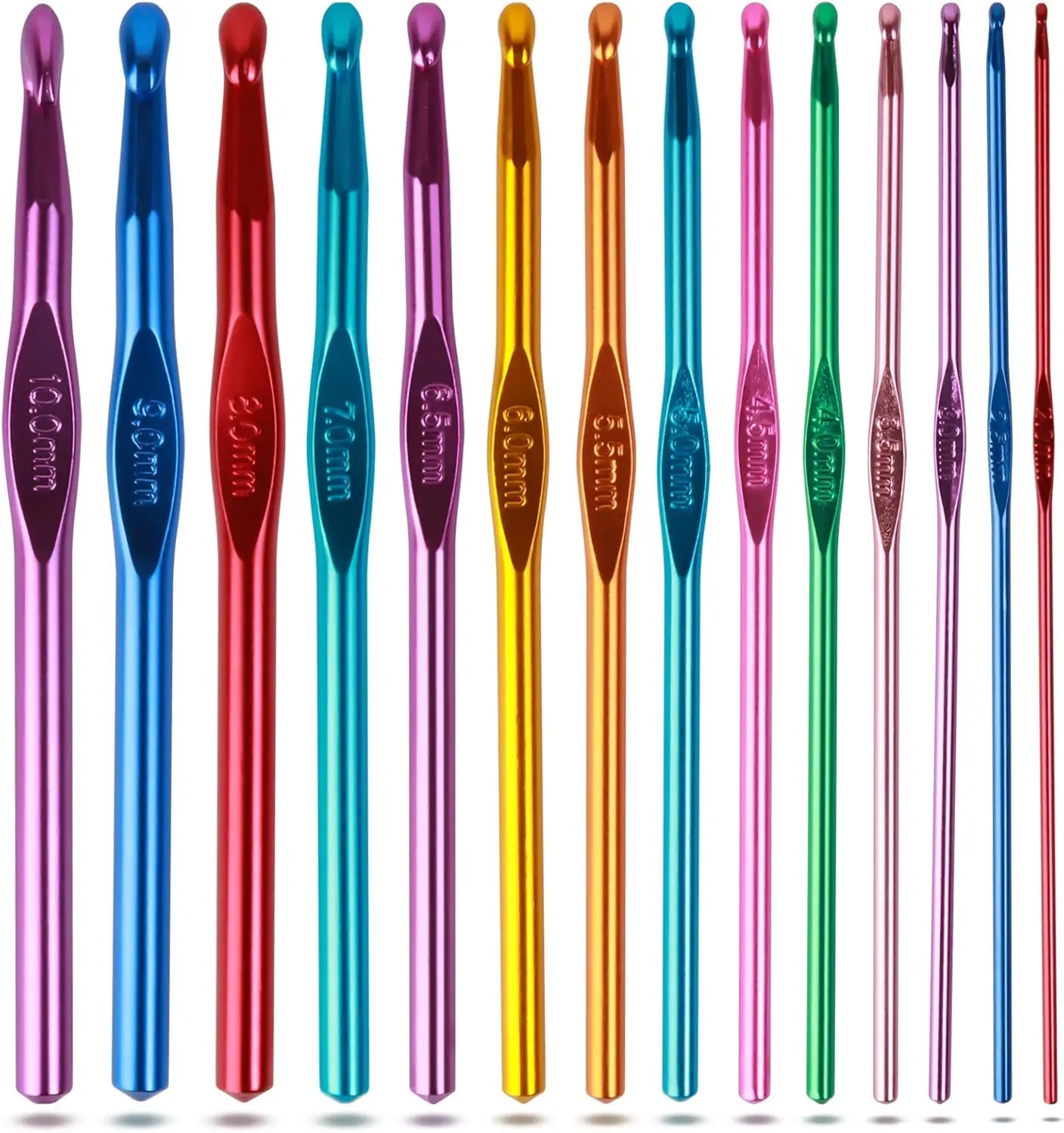 Crochet Hooks Set, Ergonomic Aluminum Handle Knitting Needles for Arthritic Hands, 14 Sizes 2-10mm, Gift for Women
Crochet Hooks Set, Ergonomic Aluminum Handle Knitting Needles for Arthritic Hands, 14 Sizes 2-10mm, Gift for Women