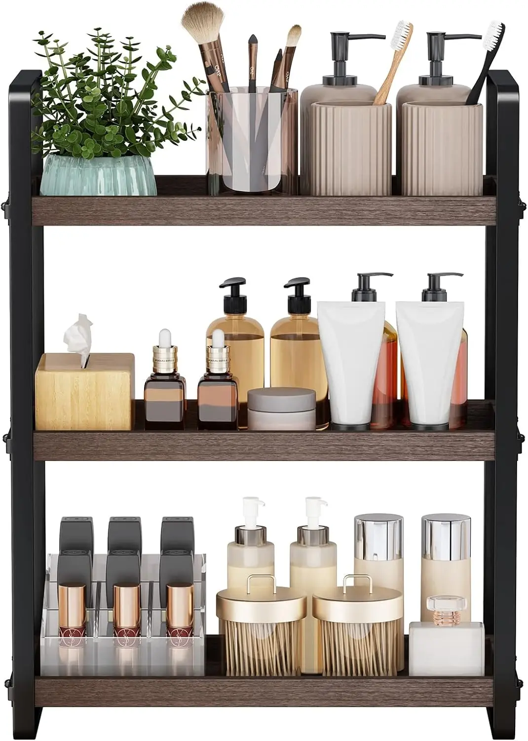 Brown 3-Tier Bathroom Counter Organizer, Makeup Shelf & Sink Caddy for Efficient Storage and Organization
Brown 3-Tier Bathroom Counter Organizer, Makeup Shelf & Sink Caddy for Efficient Storage and Organization