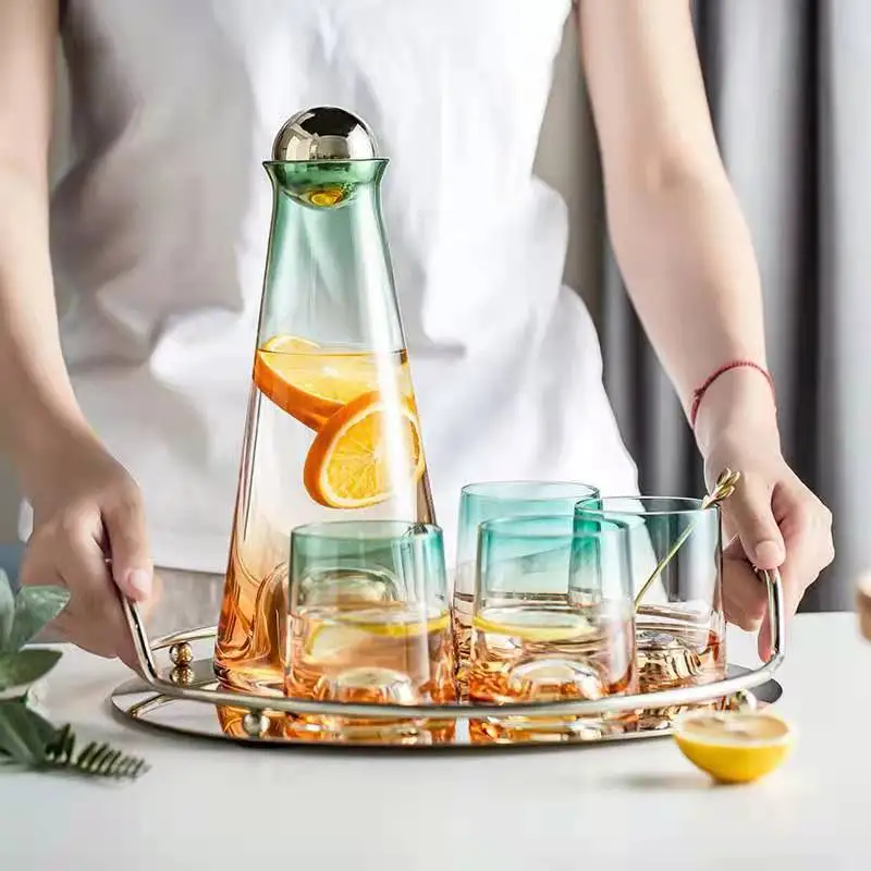 Стеклянная бутылка для воды в скандинавском стиле, кувшин для сока, прозрачная градиентная стеклянная соковыжималка для холодной воды, чайник, чашки для чая, домашний кувшин для воды, посуда для напитков
Стеклянная бутылка для воды в скандинавском стиле, кувшин для сока, прозрачная градиентная стеклянная соковыжималка для холодной воды, чайник, чашки для чая, домашний кувшин для воды, посуда для напитков