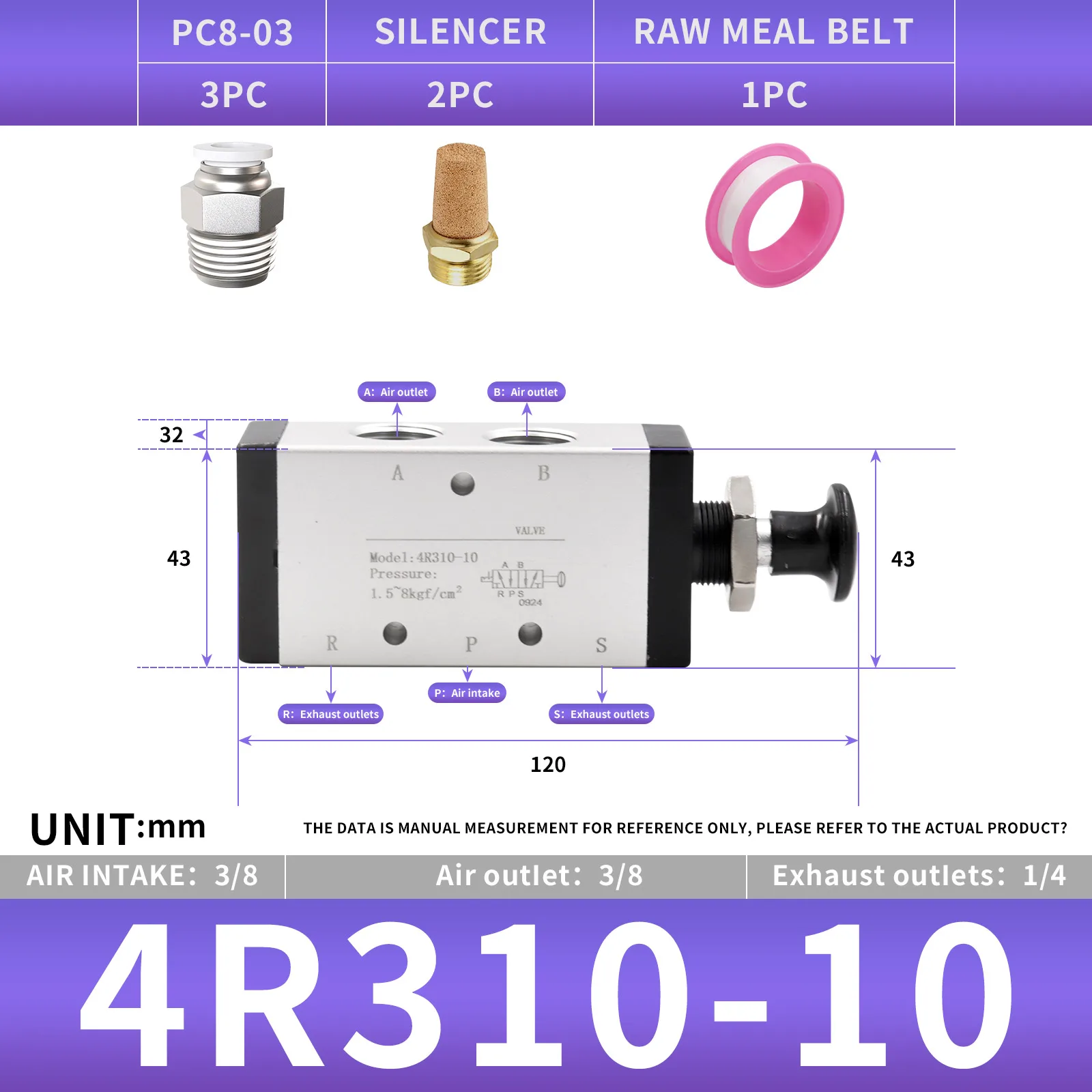 4R310-10 5 Way 2 Position Air Hand Lever Operated Valve 3/8"Pneumatic Solenoid Valve Manual Control Push-Pull
4R310-10 5 Way 2 Position Air Hand Lever Operated Valve 3/8"Pneumatic Solenoid Valve Manual Control Push-Pull