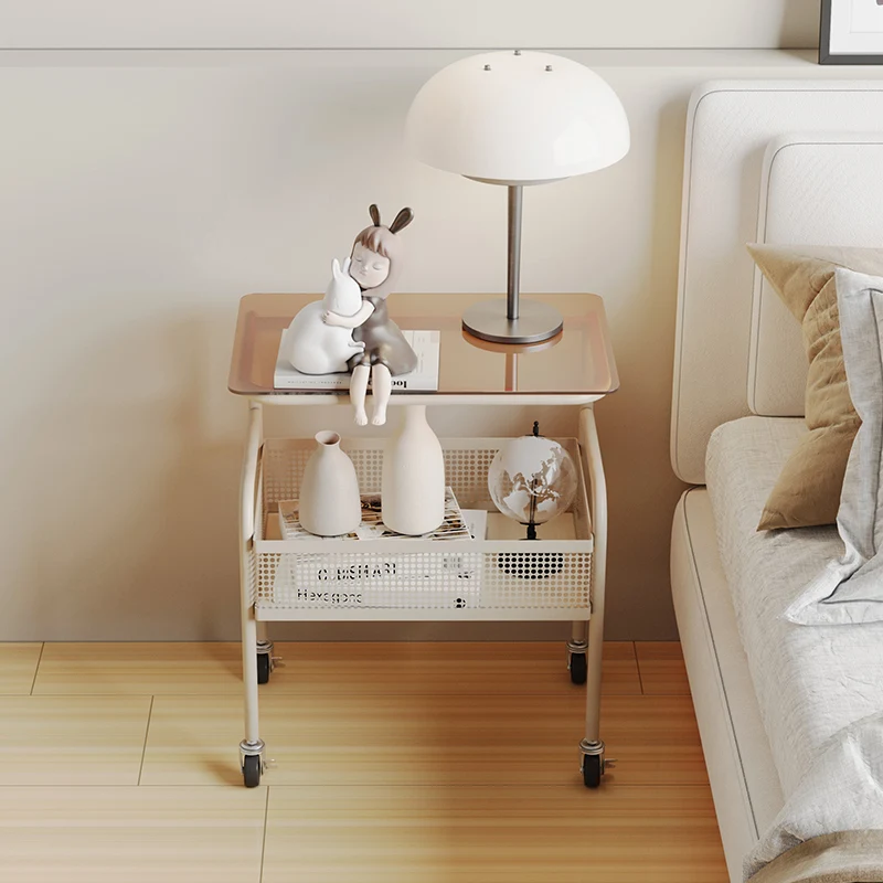 Movable bedside table Cream wind bedroom Bedside storage cabinet Glass Internet celebrity small apartment with wheels Small lock
Movable bedside table Cream wind bedroom Bedside storage cabinet Glass Internet celebrity small apartment with wheels Small lock